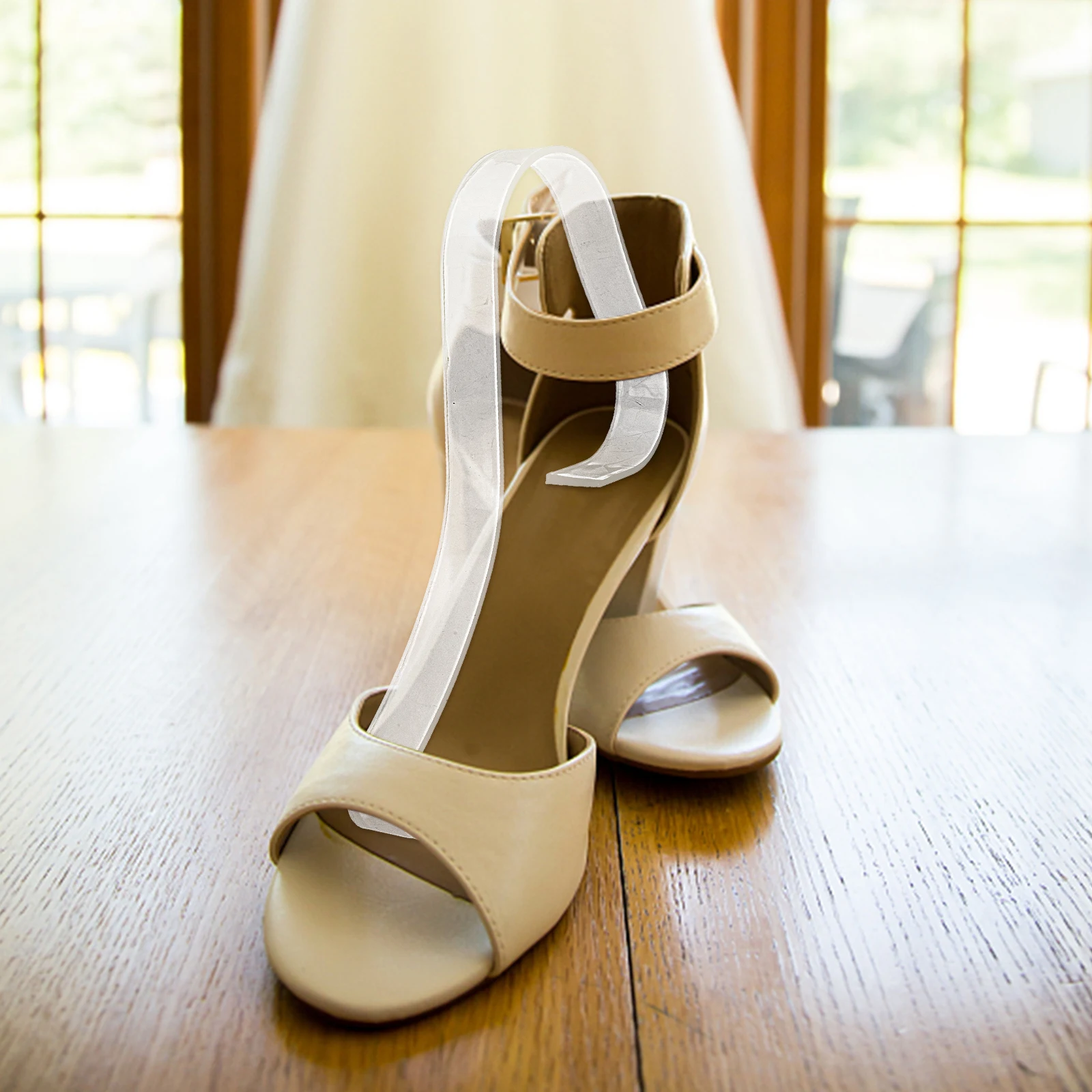 

10pcs Shoe Stand Tall Sandal Support Rack Sturdy Acrylic Risers For Display Shoe Holder Display Storage