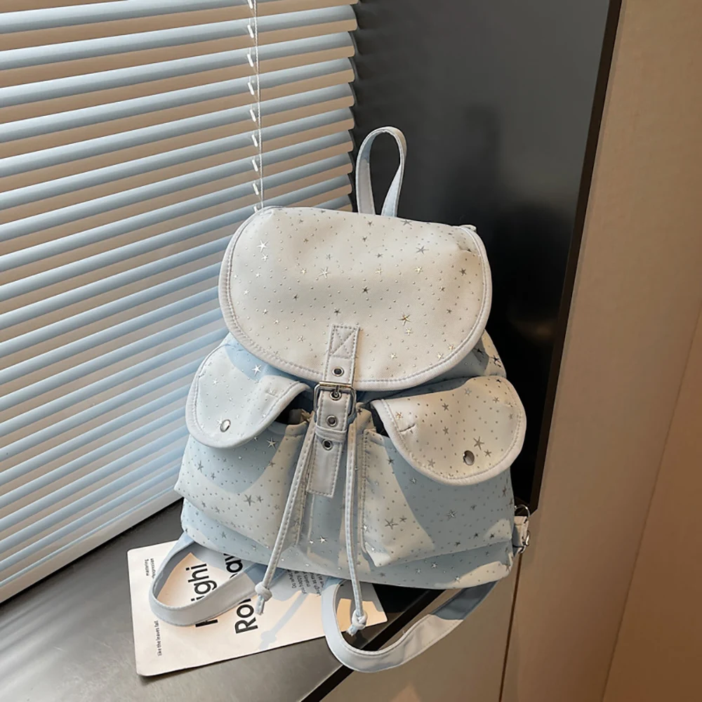 

Женские блестящие модные рюкзаки с мягкой ручкой, на завязках, универсальные, для студентов, для ежедневных поездок, универсальные, на два плеча