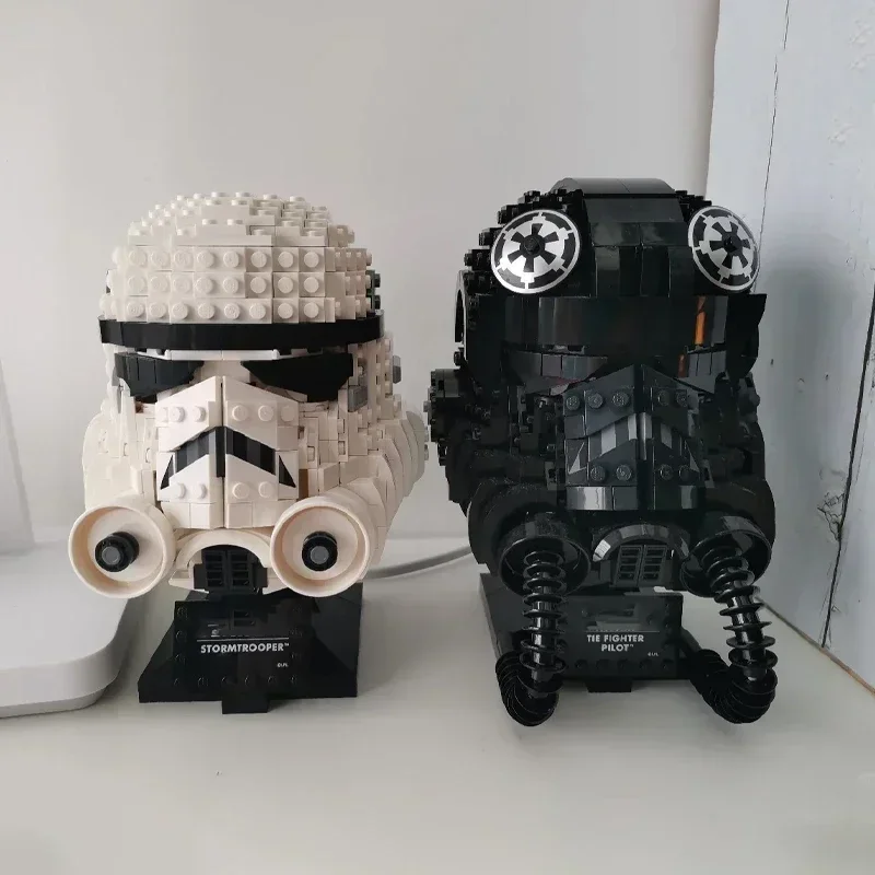 جديد المجرة الإمبراطورية خوذة اللبنات مجموعة-TIE الطيار و Stormtrooper خوذة الطوب نموذج ديكور المنزل ألعاب أطفال هدية