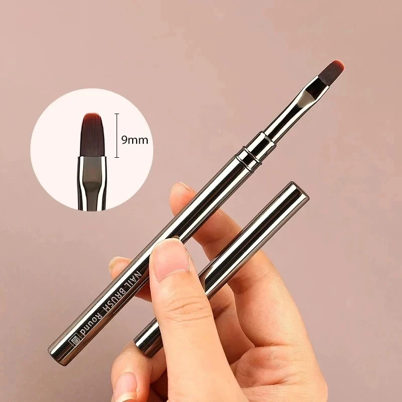 14 Sizes Nail Art Brush Metal Handle Nail Liner Brush Stripe Pattern Painting Brush Acrylic UV Gel Extension Drawing Carving Pen