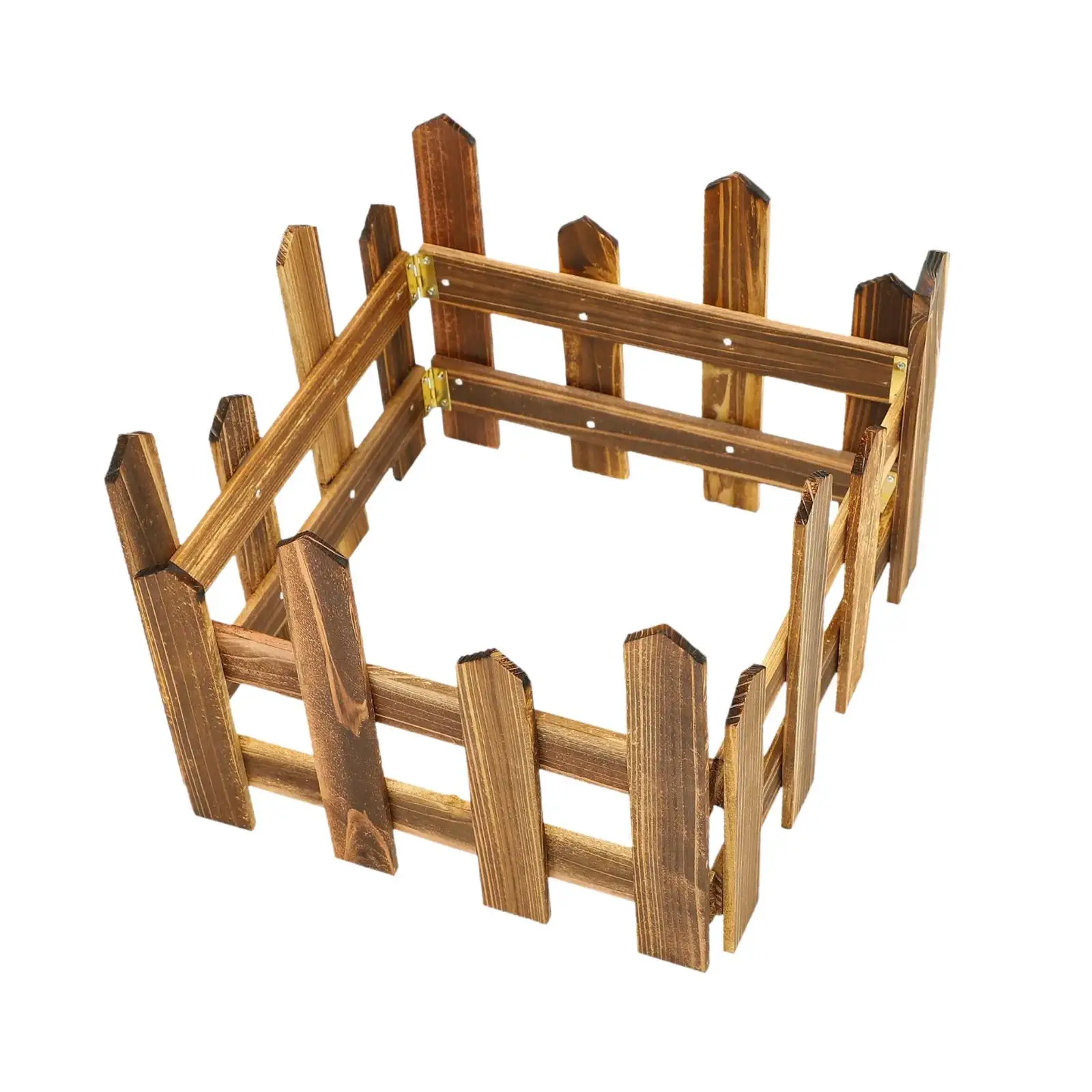 Portable Wooden Picket Fence Garden Border Yard Decoration Lightweight for Outdoor Christmas Trees