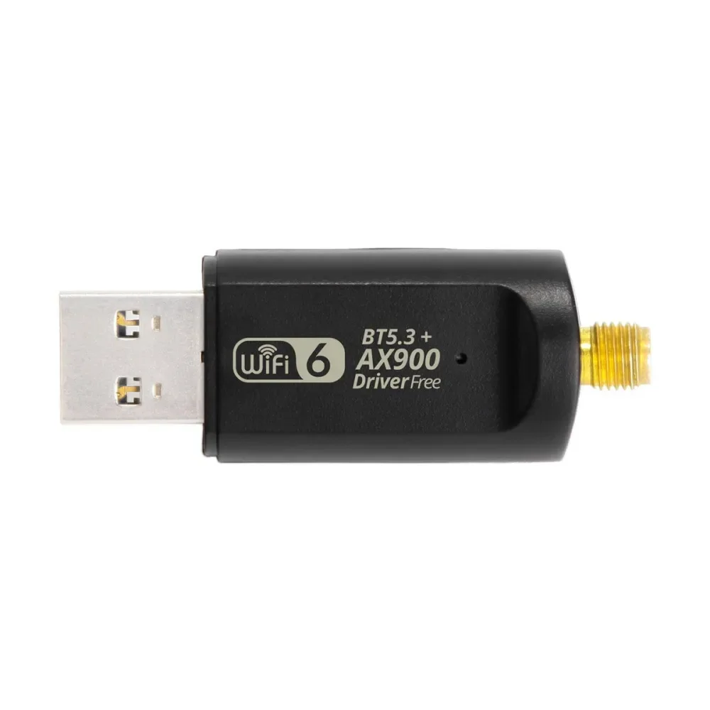 USB 와이파이 어댑터 듀얼 밴드 블루투스 5.3 6 동글, 무선 와이파이 리시버, PC 및 노트북 드라이버 무료, Win10/11 AX900, 2 in 1