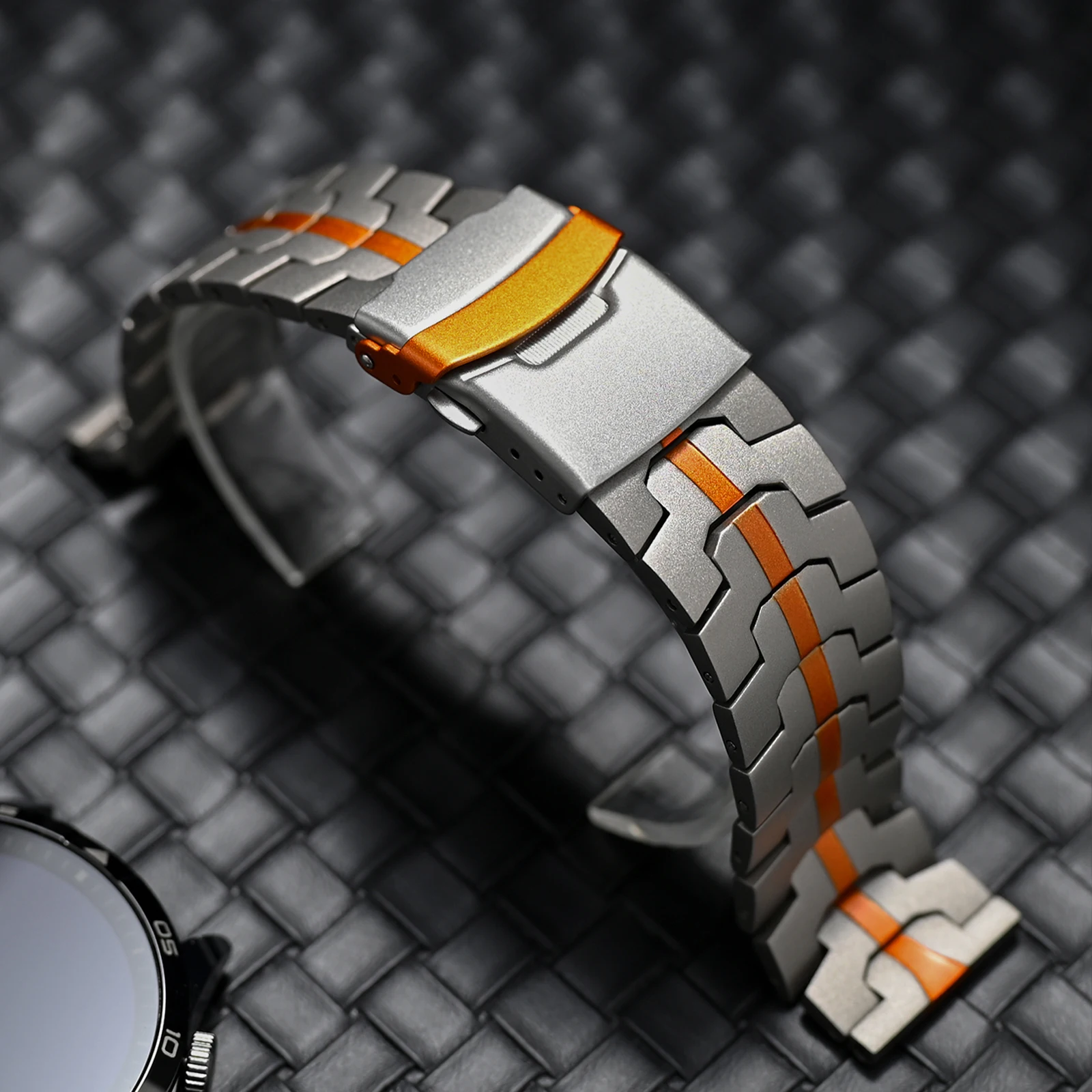 22mm Universal Luxury Pure Titanium Strap for Huawei GT4 Strap Men's Strap for Samsung Galaxy Watch 46mm Watch 3 45mm Strap