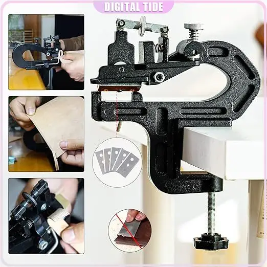 Leather Splitter Manual Leather Paring Device Kit Max 35mm Width,Leather Skiver,vegetable Tanned Leather Peeler