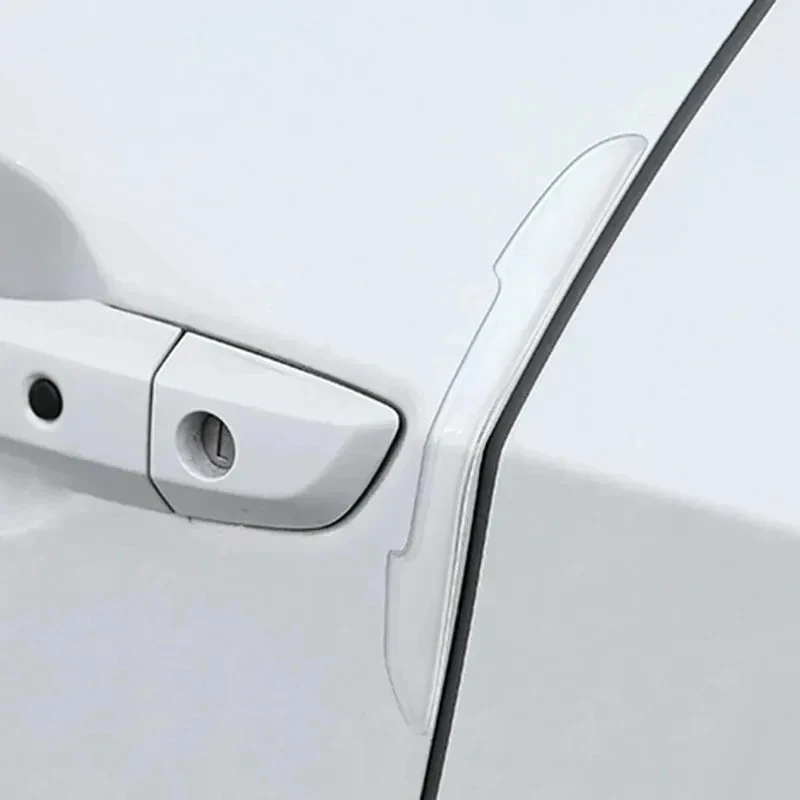 2-32Pcs Car Door Transparent Anti-Collision Protector Bar Stickers Side Edge Protection Guards Strip Rear View Mirror Cover