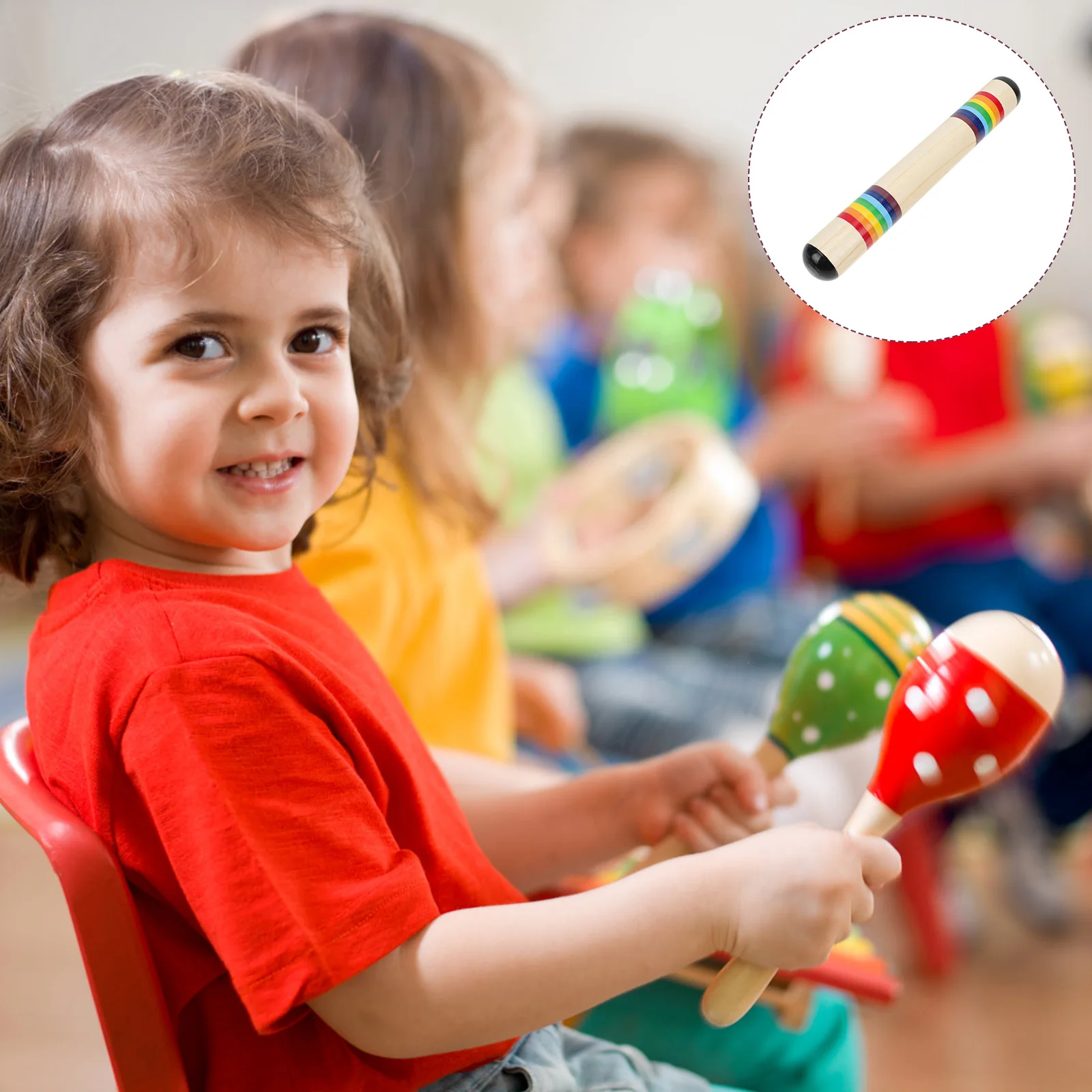 1 stks Houten Regenbuis Voor Kinderen Orff Slaginstrumenten Regen Geluid Muzikale Niet-vervagende Baby Veilig Educatief Cadeau voor