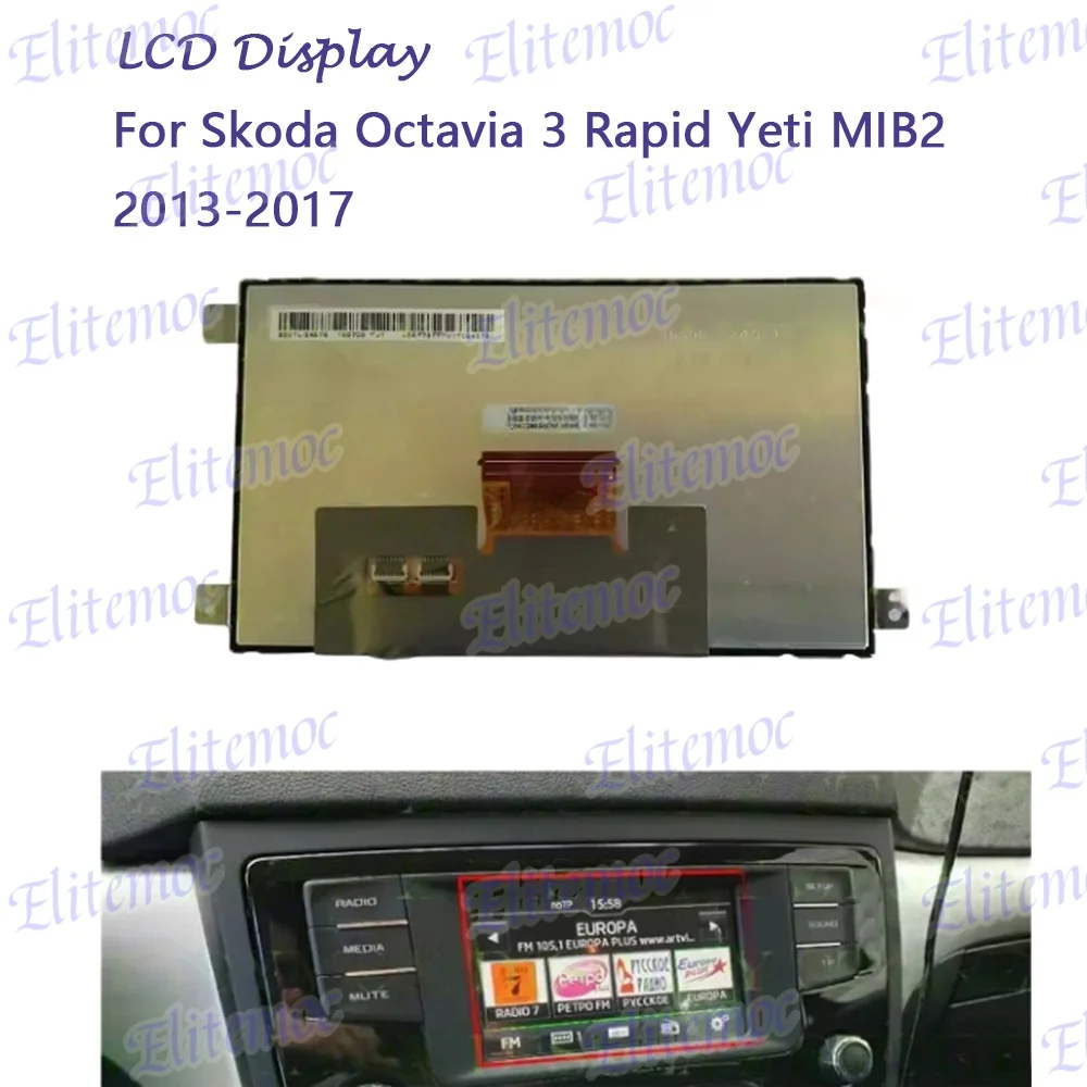 

5" TFT LCD Display for Skoda Octavia 3 Rapid Yeti MIB2 2013-2017 Radio Center Information Sat Navigation Screen Repair Parts