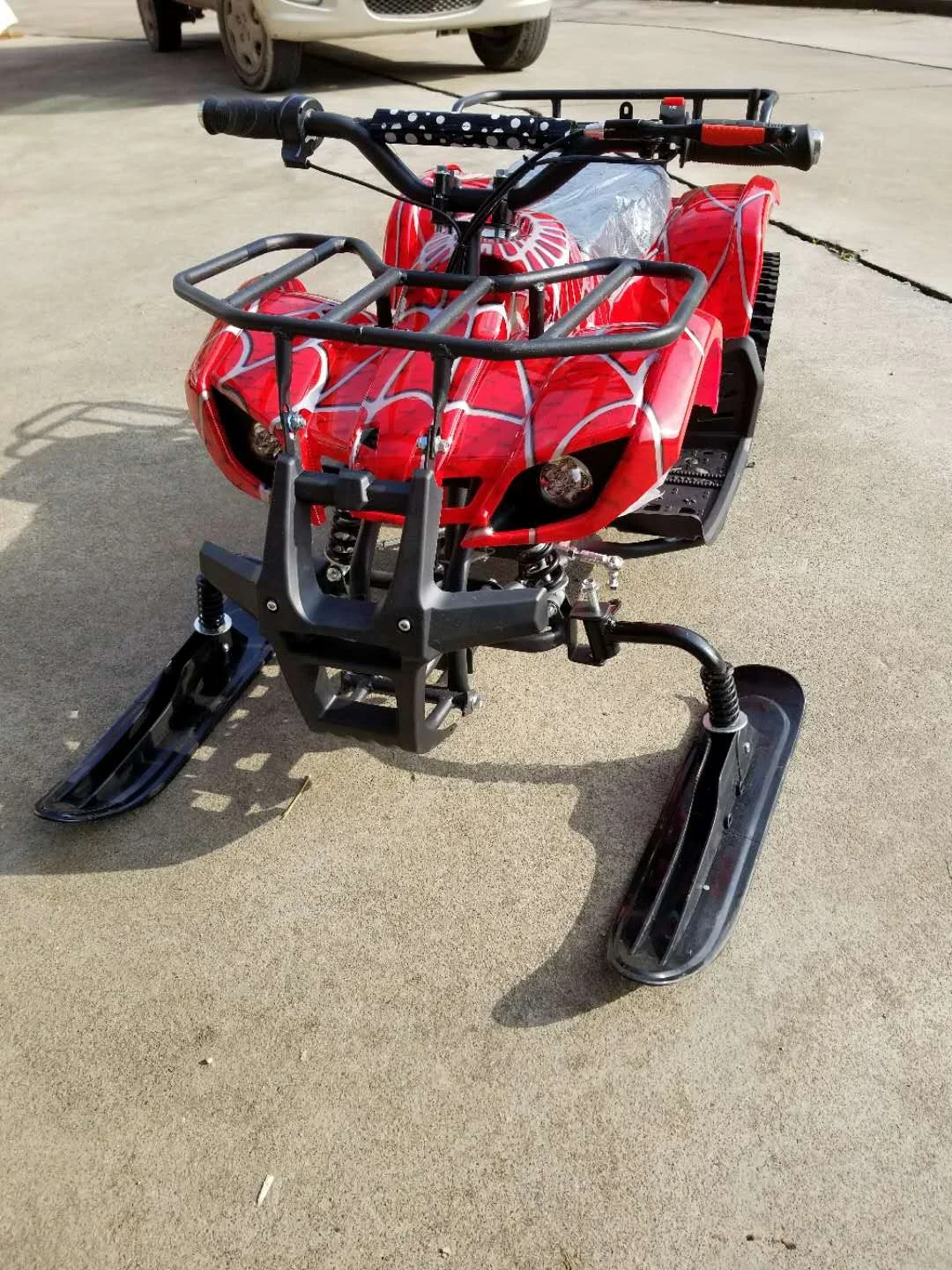 Patinete de nieve con orugas de goma para adultos, moto de nieve eléctrica, ATV de nieve con orugas