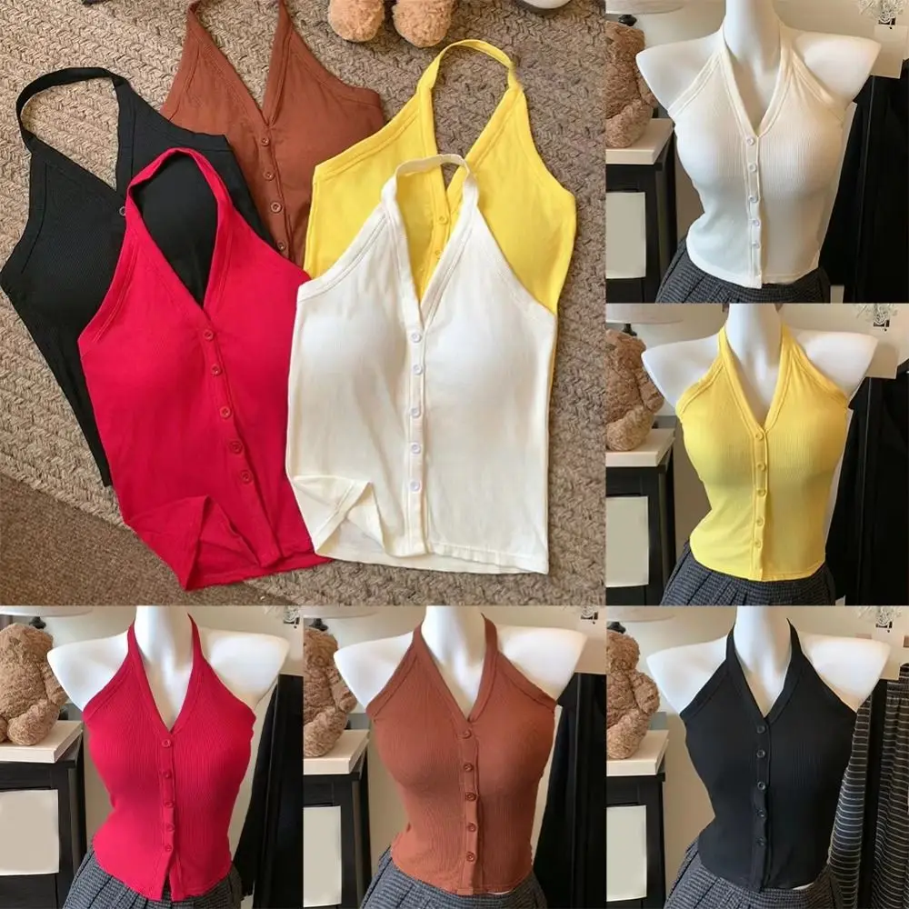 الرجعية الرسن محبوك سليم المحاصيل الأعلى Y2K جولة الرقبة المرأة سترة أعلى قميص الجوف خارج أكمام بروتيل الشارع الشهير