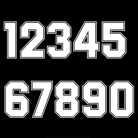 A1111 # цифры 0123456789 шлем гоночный виниловые наклейки аксессуары для мотоциклов наклейка