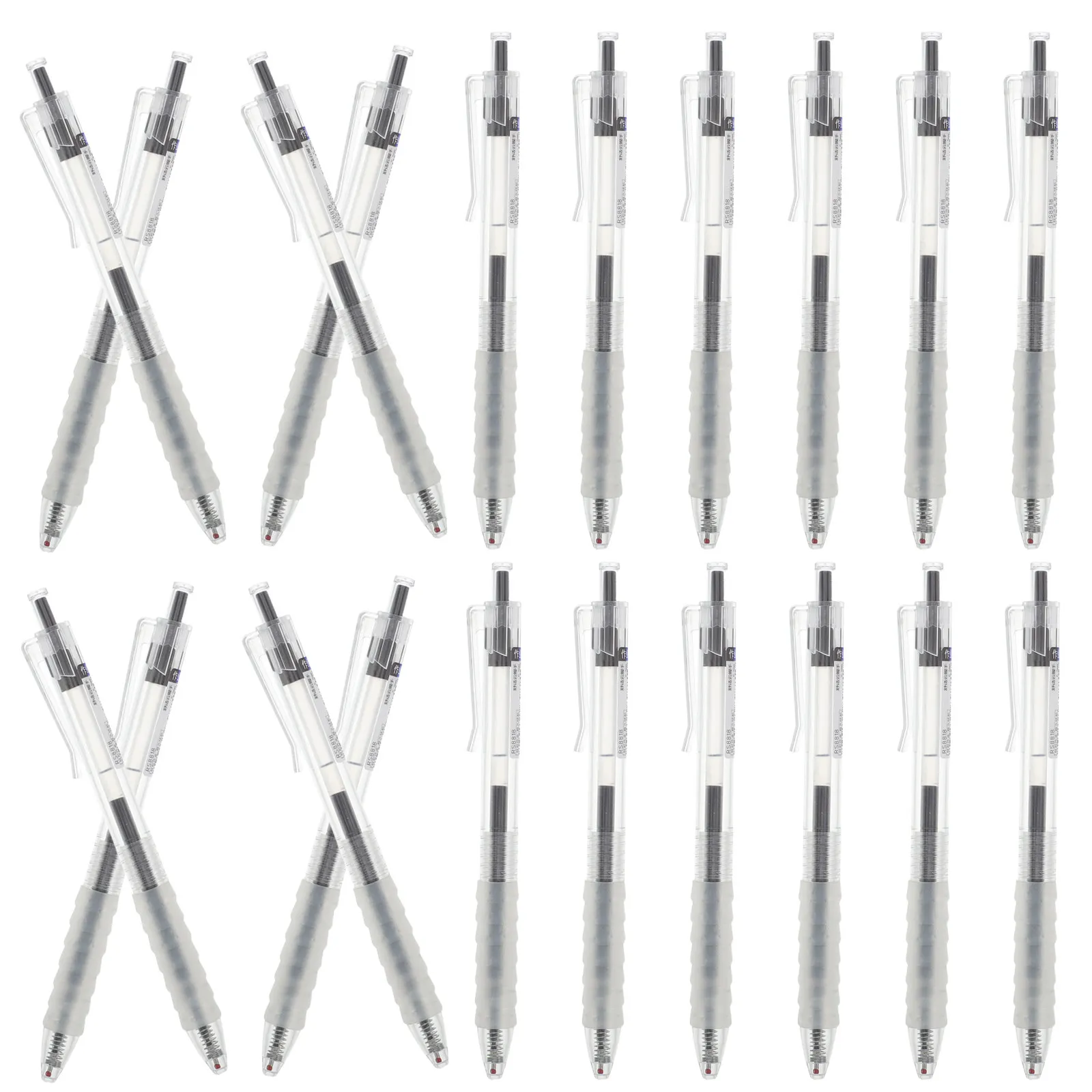 72Pcs Retractable Gel Pens 0.5mm Black Ink Comfort Grip Smooth Writing Aesthetic Office School Supplies Cute Ballpoint Pens