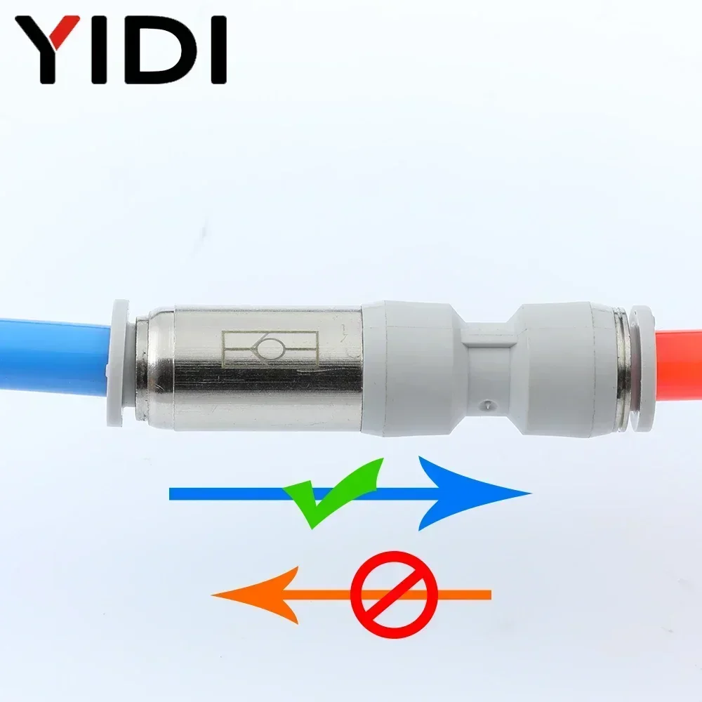 1/5/10 pz connessione pneumatica valvola di ritegno tubo dell'aria tubo di Non ritorno raccordo rapido raccordi 1/2 1/8 6mm 8mm 10mm 12mm