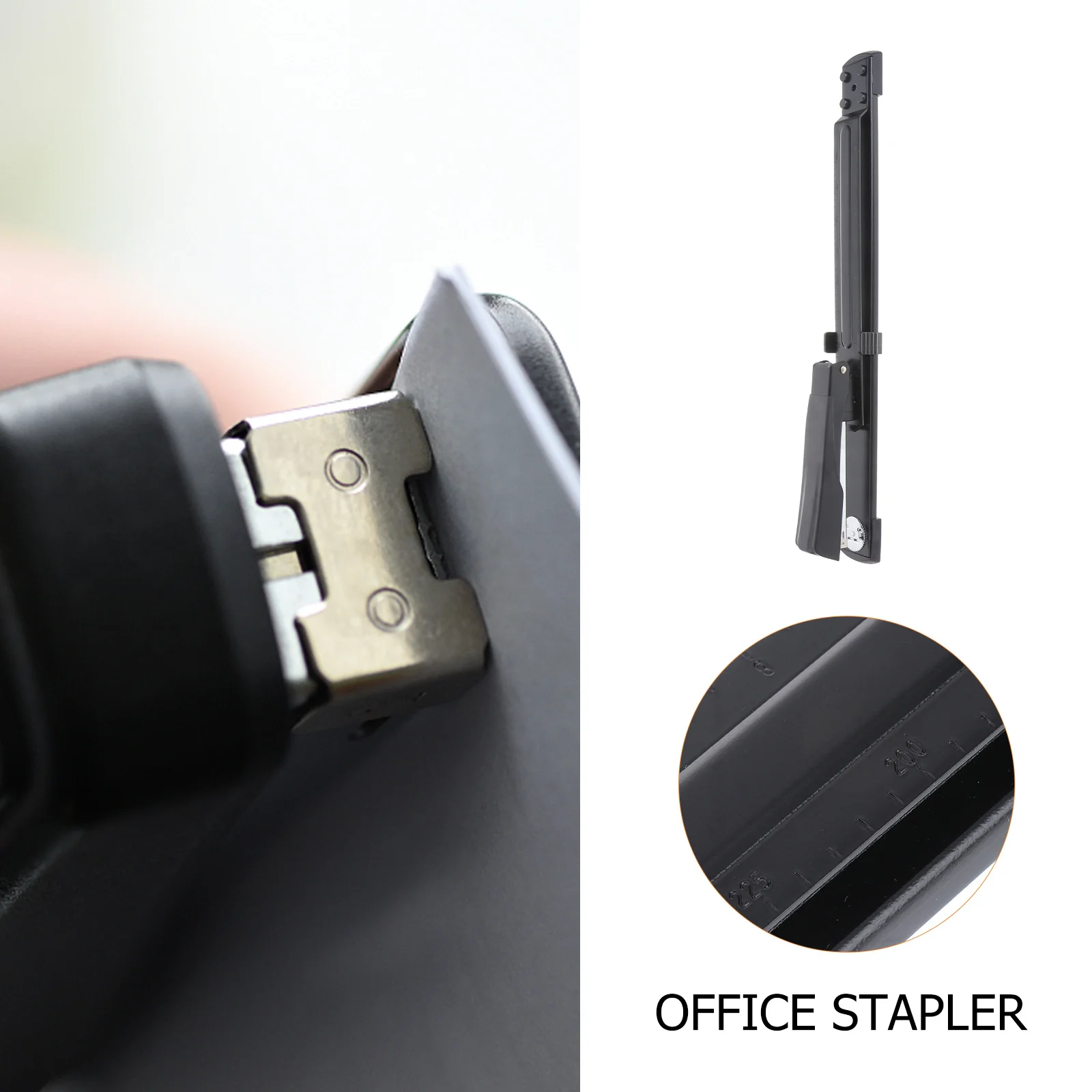 

1pc Long Arm Stapler Heavy Duty Paper Binding Machine Portable Desk Stapler For Home Office School Stationery Supply