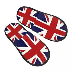 Custom Union Jack Flag Of The UK House Slippers Women Soft Memory Foam Slip On Hotel Slipper Shoes