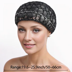 新しいヘアアクセサリーかぎ針編みスタイリングメッシュヘアネットスリーピングカバーターバンヘアケアキャップビーニーメッシュレディーススポーツレジャー 10ベストセールスクロシュビーニー-4