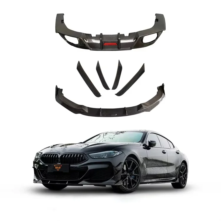 Carbon Fiber Body Kit for BMW M8 Upgrade to TK Style Front Lip Rear Diffuser Car Body Kit