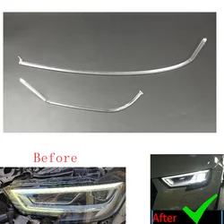 New For Audi A3 S3 2017-2020 Car LED Headlight DRL Daytime Running Light Guide Plate Tube Strip