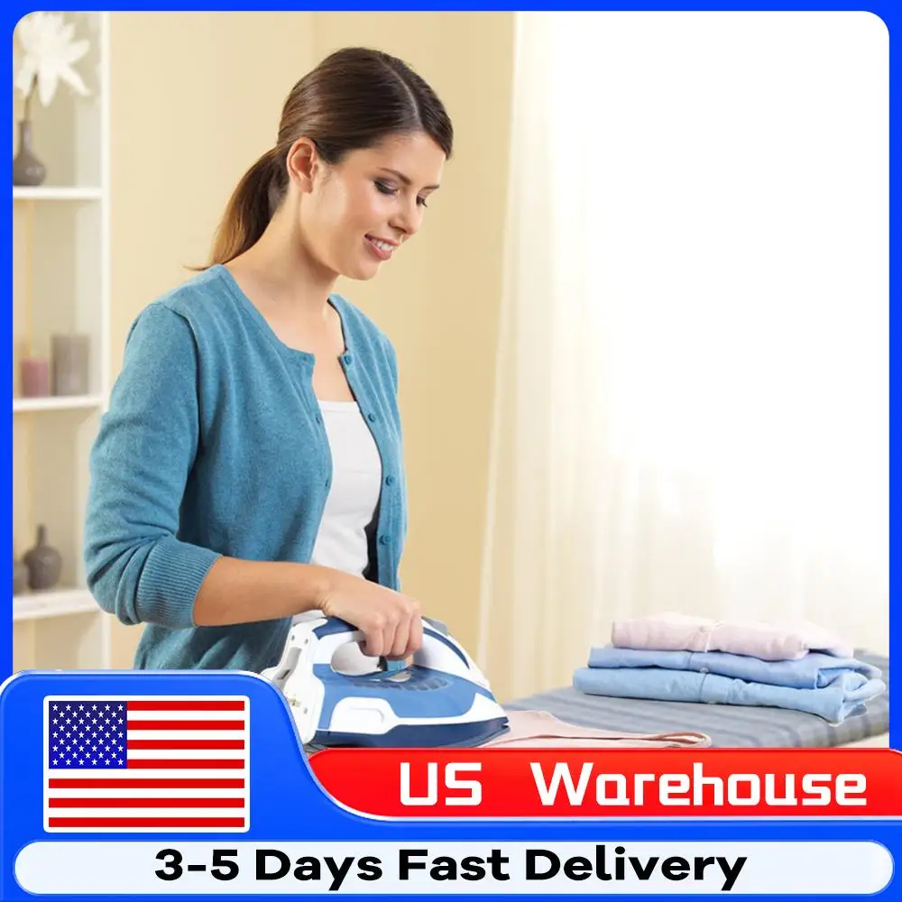 

Гладильная доска с подставкой для утюга Складная гладильная доска с термостойким чехлом Регулируемая высота для домашнего использования в прачечной