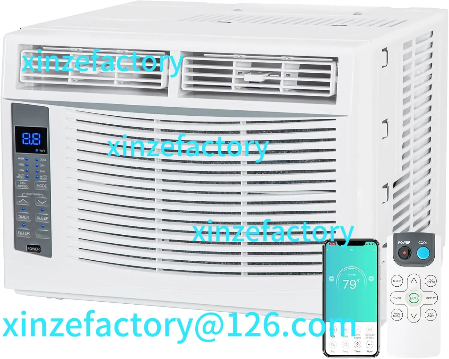 

Customizable WiFi Enabled 6,000 BTU Window Air Conditioner,