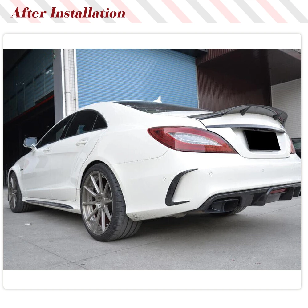 Prepreg Dry Carbon Fiber Car Side Skirts Body Kits for Mercedes Benz CLS Class W218 CLS63 AMG 2014-2018 Side Skirt Extension Lip