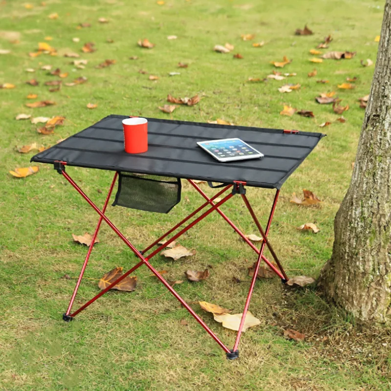 New Outdoor Folding Portable Barbecue Light Aluminum Alloy Camping Table