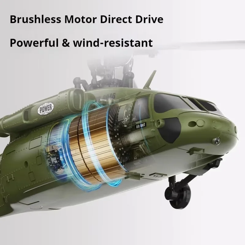 K200 New Product Brushless 6-Channel Aileron Free Black Bee Stunt Helicopter Optical Flow Positioning Rc Aircraft Model Gift