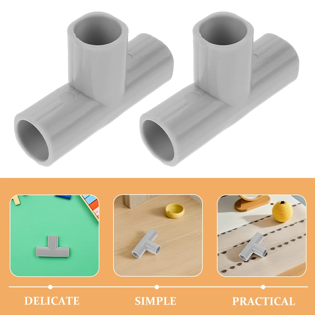 قطعتان من موصلات أنابيب حظائر الأطفال للاستخدام الداخلي والخارجي، سهلة التركيب، متعددة الوظائف، وصلات على شكل كوع وتي.