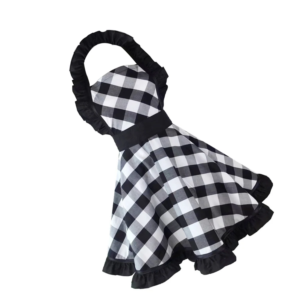 

Kitchen Chef Household Apron Pure Cotton Soft Fashion Design Easy Fold Storage Chef Apron Apparel Household