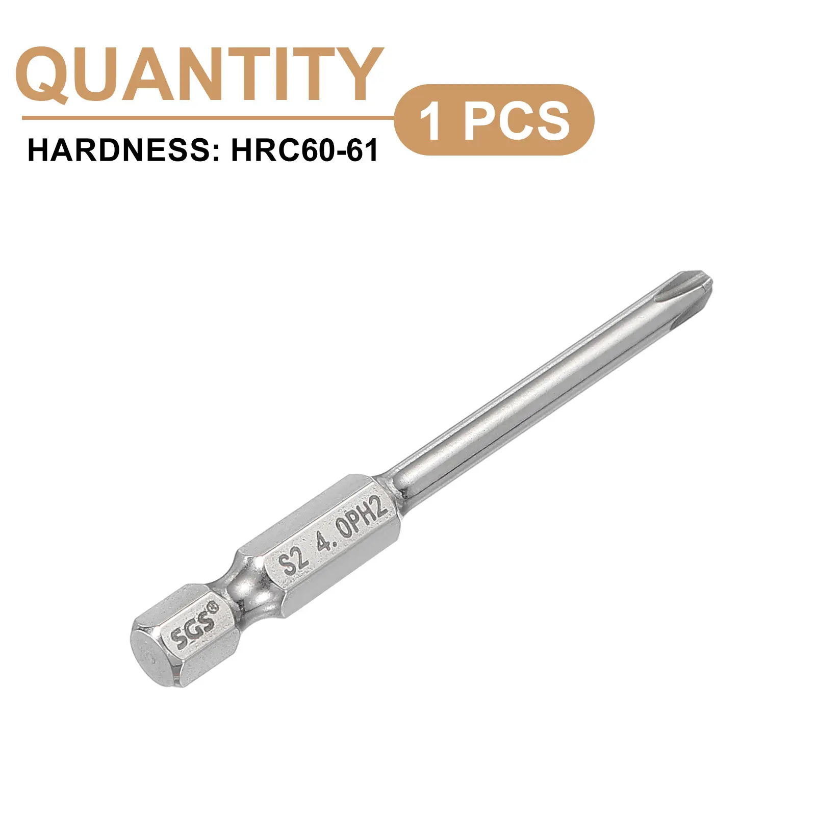 1/2/5pcs #2 Phillips Screwdriver Bit PH2 1/4