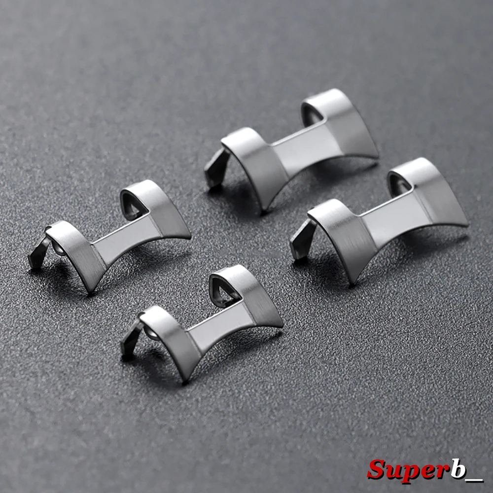 18/19/20/21/22 مللي متر الفولاذ المقاوم للصدأ حزام موصلات ماتي مصقول منحني نهاية رابط ل Seiko SKX007 SKX009 الفرقة محول 12/14/16 مللي متر