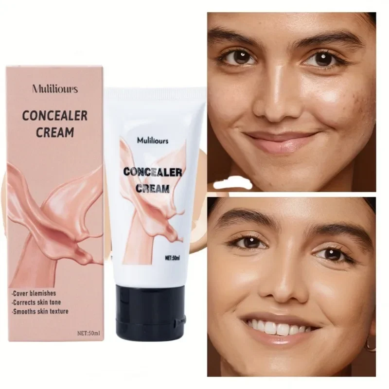 Muiliours 50ML Concealer Cream Nature Finish Smooth Full-Coverage Long-Lasting Concealer Wszystkie rodzaje skóry