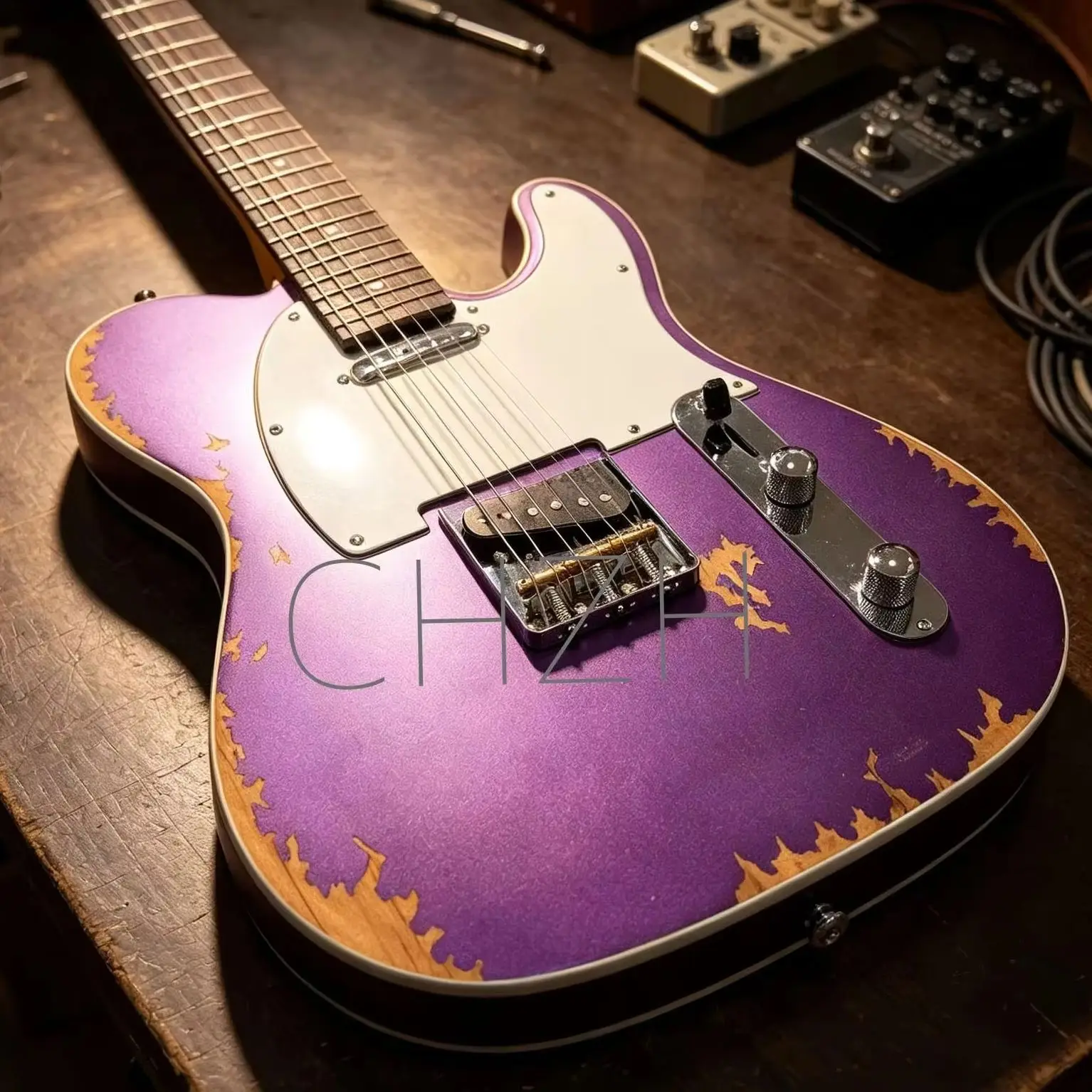Vintage Purple Electric Guitar With Rosewood Fretboard Recommended By Professional Guitarists Christmas Gifts American Warehouse Free Shipping