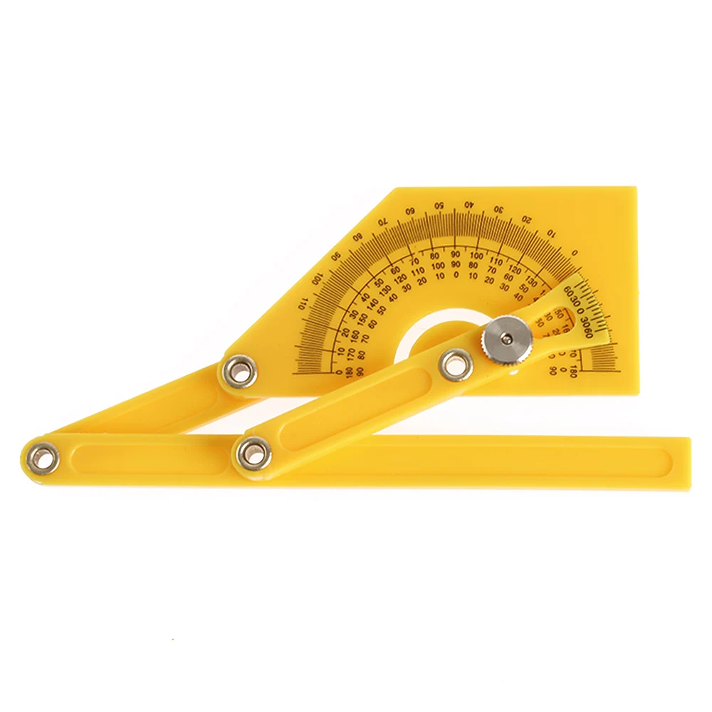 1PC nuovo utile goniometro in plastica angolo Finder mitra calibro braccio righello di misurazione per la lavorazione del legno
