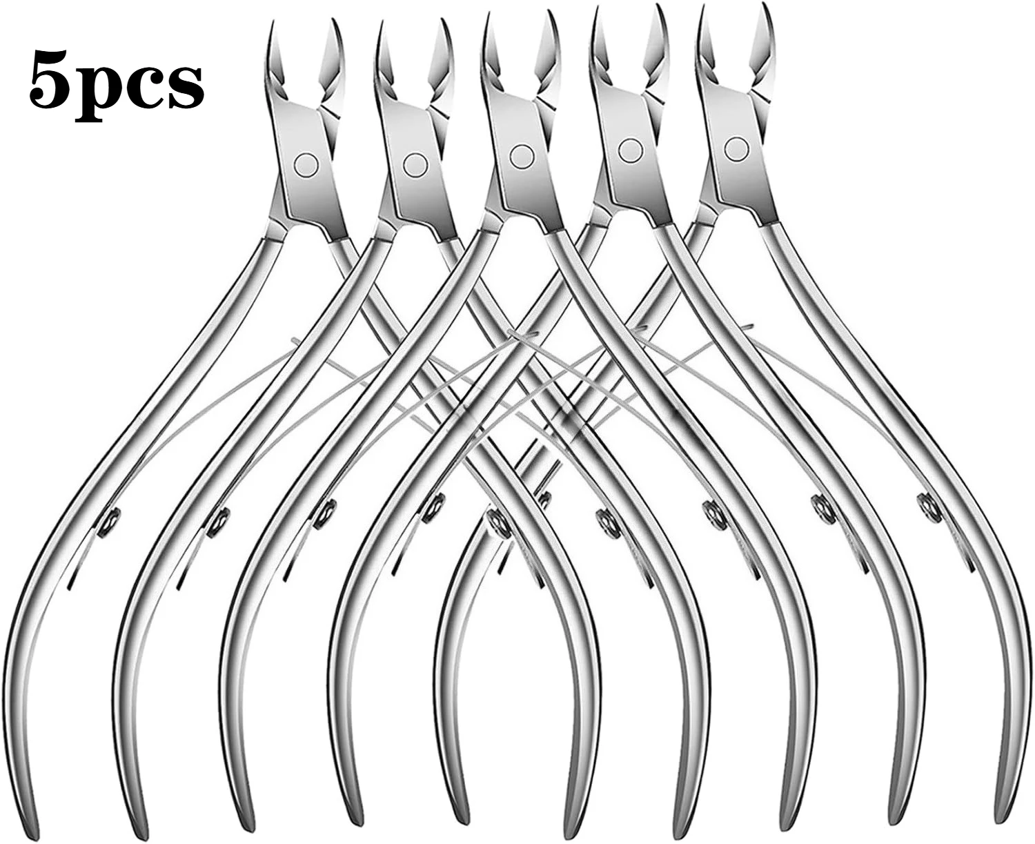 

1/5 упаковок триммера для кутикулы, кусачки, профессиональные инструменты для педикюра и маникюра из нержавеющей стали для ногтей и ногтей на ногах