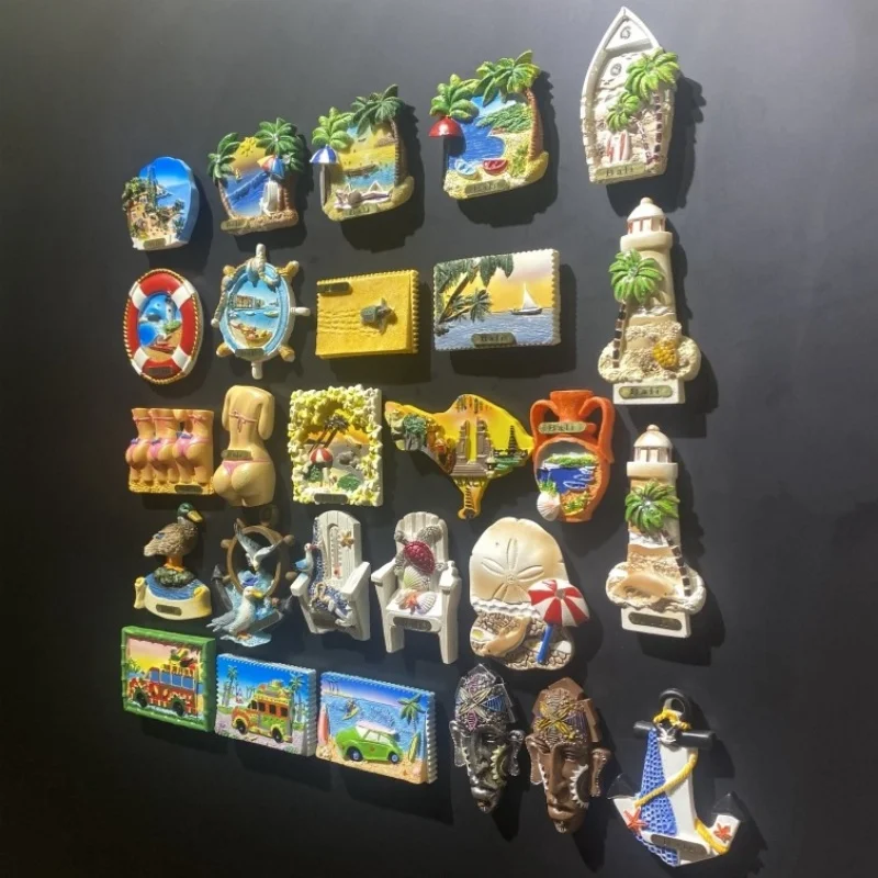 Indonesia Bali 3D Fridge Magnets Tourism Souvenir Resin Refrigerator Magnets Sticker Collection Handicraft Gift Home Decoration
