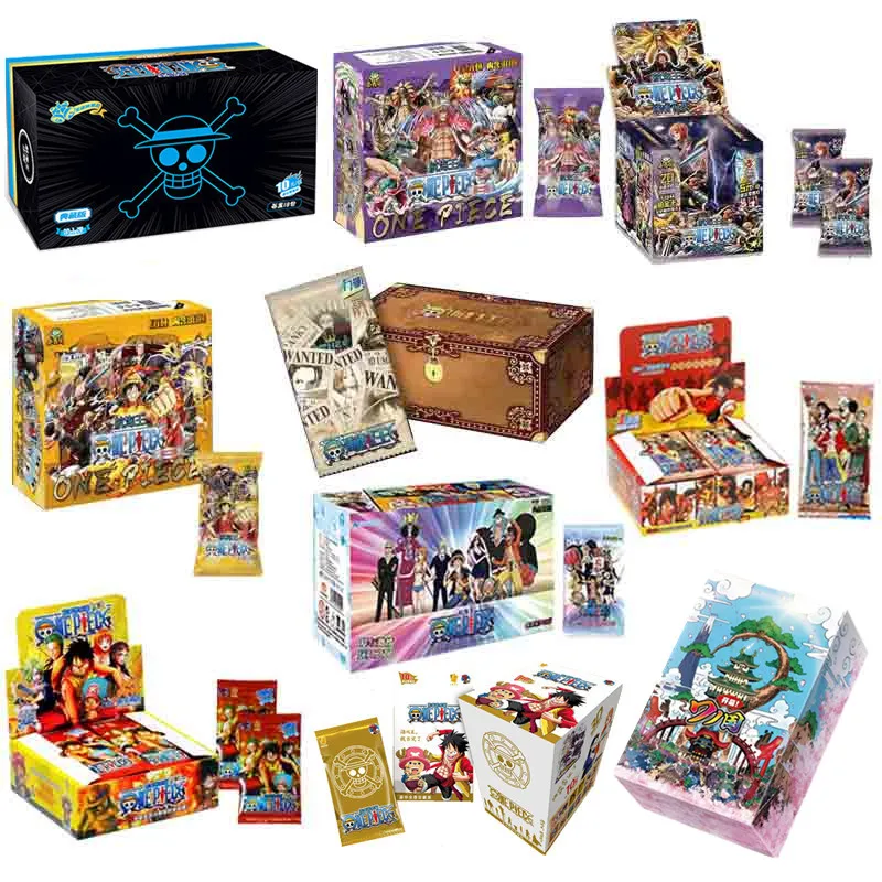 

One Piece Game Collectible Cards Booster Box Anime TCG Cartas Tcg Luffy Zoro Sanji Nami Card For Family Children Christmas Toys