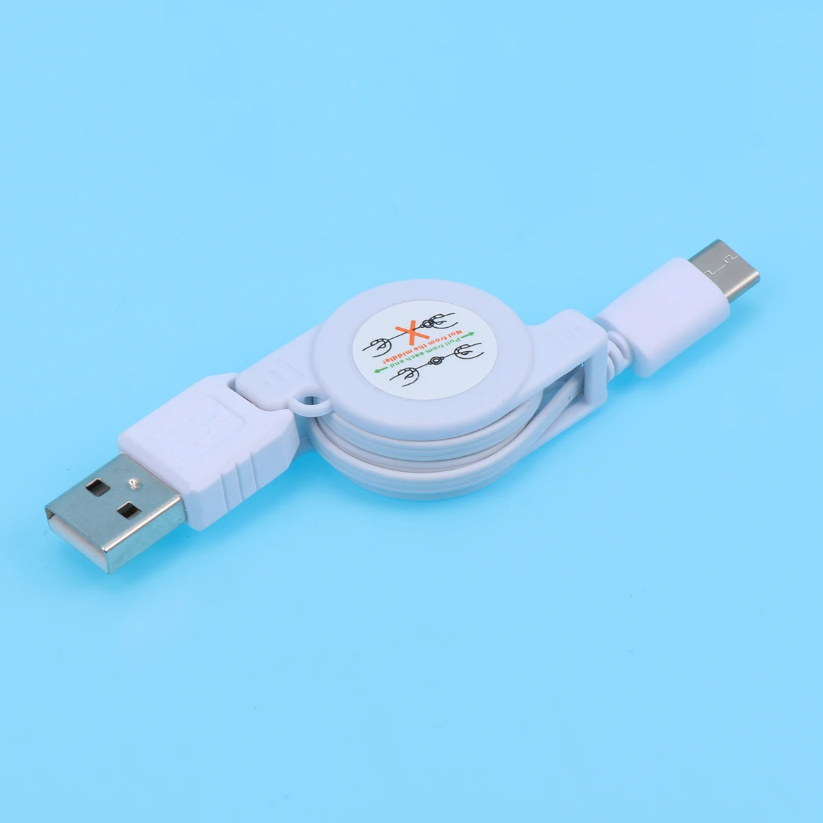

Telescopic Data Cable Retractable Usb-c Charging White Type Type-c Portable