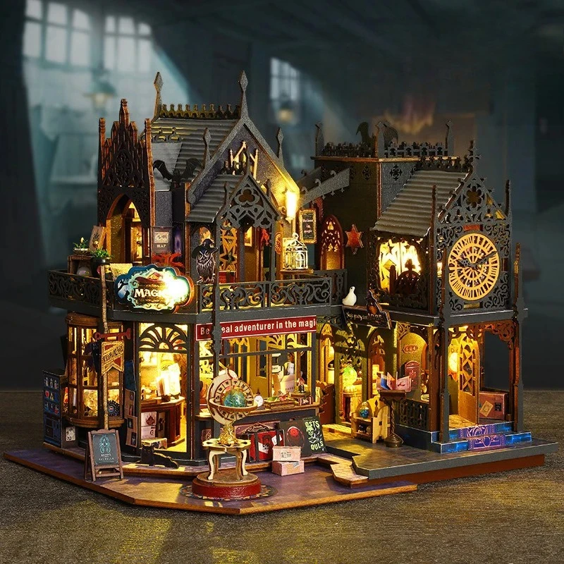 DIY Doll House Hut Hollomon Castle Handmade Assembled Toys Villa Model Decoration Exquisite Decompression Birthday Gift