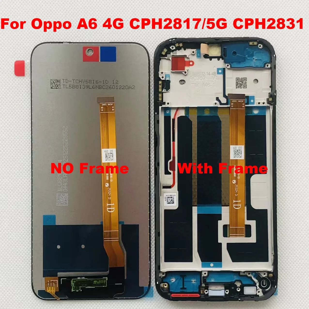6.75''Origineel Voor Oppo A6 4G LCD CPH2817 LCD Display Touch Screen Digitizer Voor OPPO A6 5G CPH2831, PLT120 LCD Vervanging