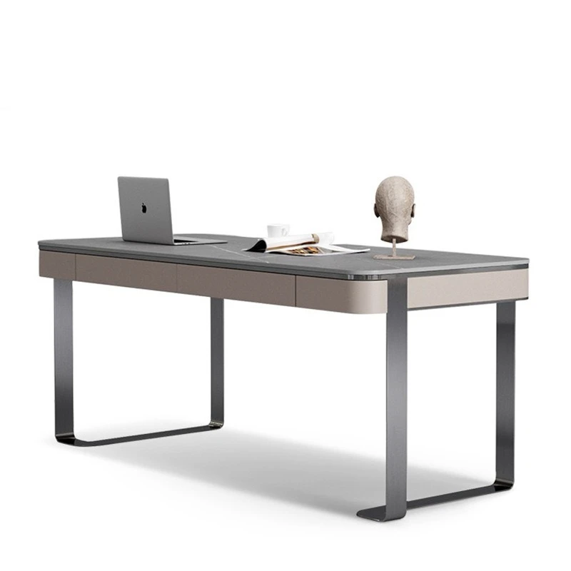 

Light luxury minimalist, Italian modern minimalist desk and chair combination