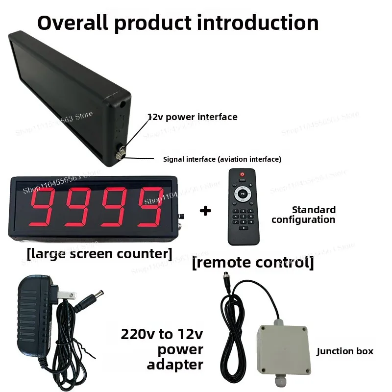 Large Screen Counter Length Meter: Infrared Auto-sensing for Conveyor Belt Loading & Multi-functional Counting