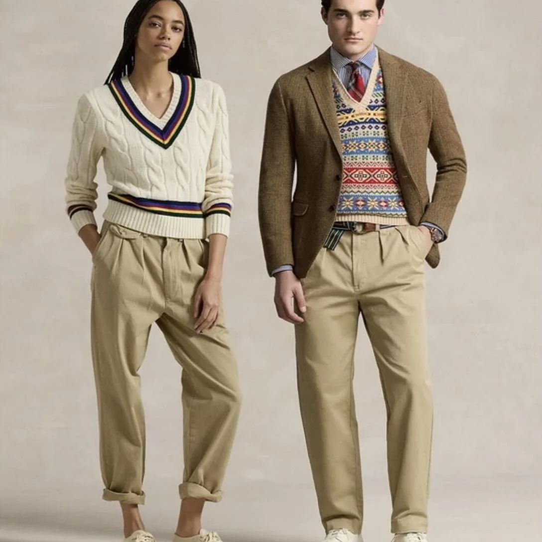 

Relaxed Fit Pleated Chino Pants Unbranded Loose Youth Casual Cotton Trousers Straight Leg mid Waist Spring Autumn Winter