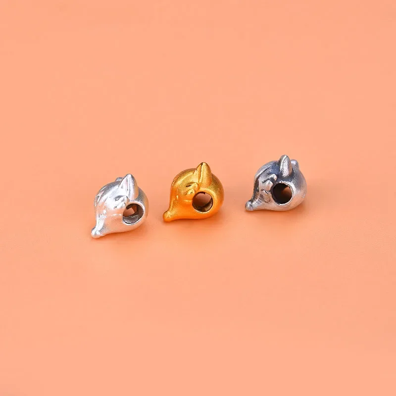 S999 Zuyin 3D hard silver jewelry accessories fox beads separated beads manual DIY beads knitting accessories