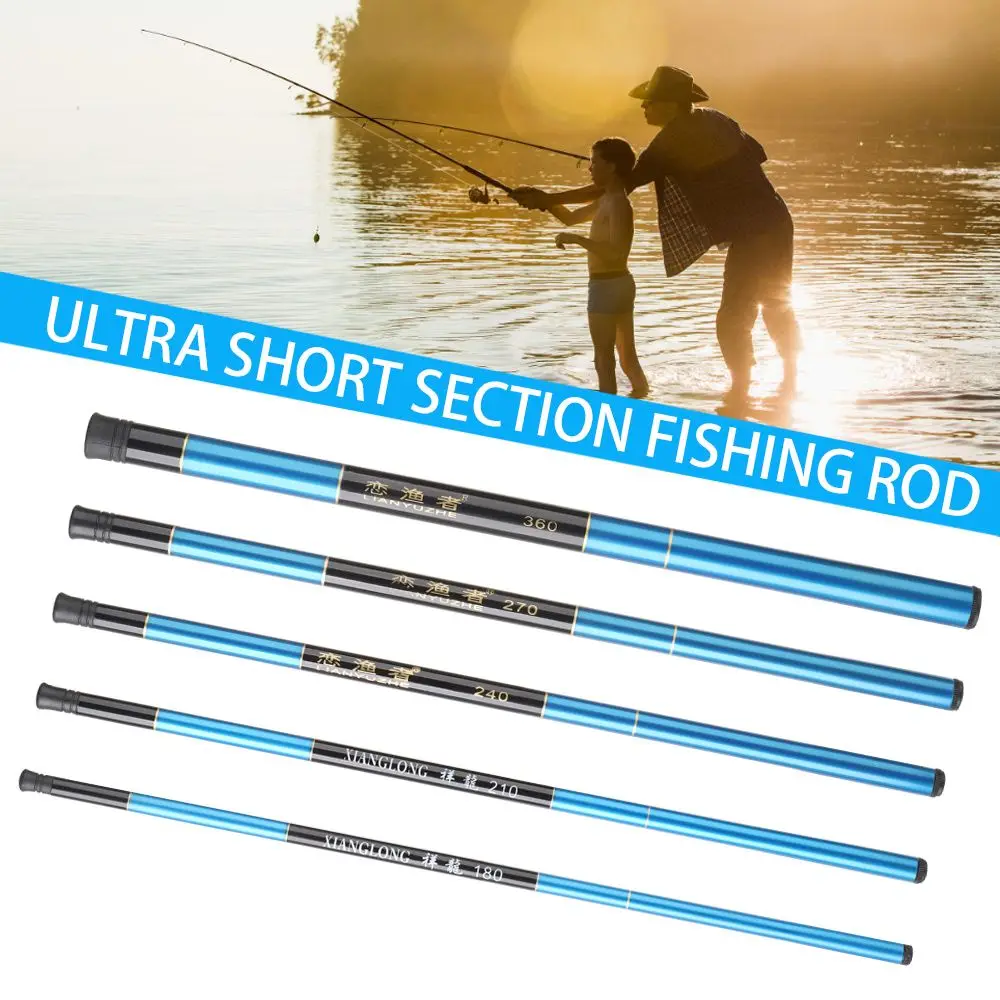 1.8M-3.6M Ultralight Fishing Rod SuperHard Stream Hand Pole Spinning Carp Carbon Fiber Casting Telescopic Fishing Rods Tackle