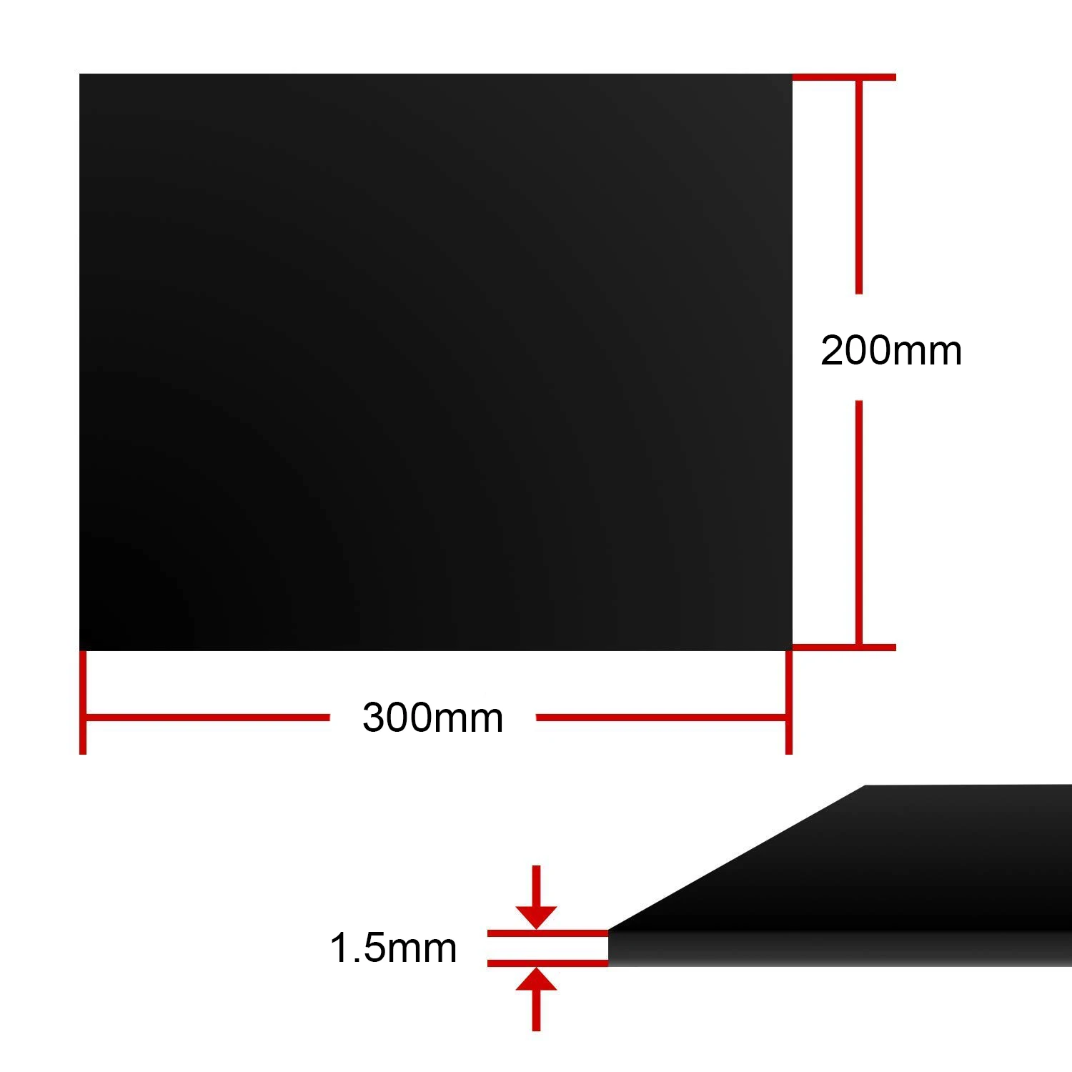 0.5/0.8/1/1.5/2/3/4/5mm White/Black ABS Plastic Plate Model Plate DIY Model Parts To Make Flat Home Decoration Handicrafts