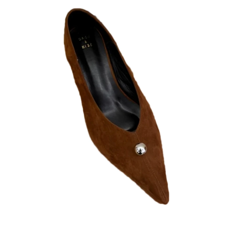 أنيقة أشار تو أحذية نسائية الشقق أحذية فاخرة للمرأة الصنادل الضحلة 2025 الخريف فساتين راقية حفلة جديدة Mujer Zapatos