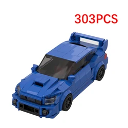 MOC Speed Series Impreza JDM Japanese Subaru sti Building Blocks 8 Grid Car Champion Racing Assembly Model Kid toy Birthday Gift