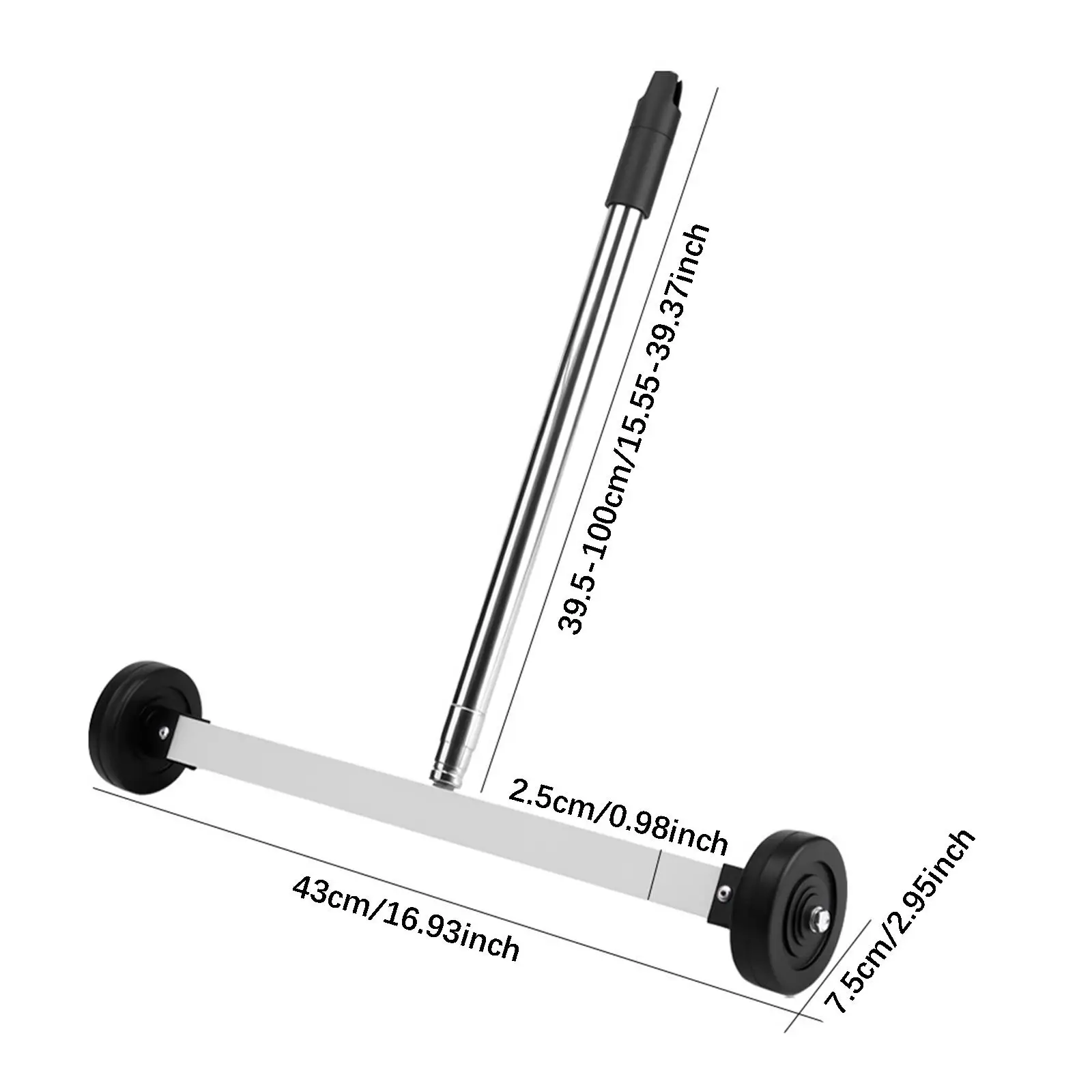 

Portable Pick up Sweeper Screws Parts Sweeper Sturdy Portable Cleaning Tool with Wheels Pickup Tool for Driveway Lawn Home