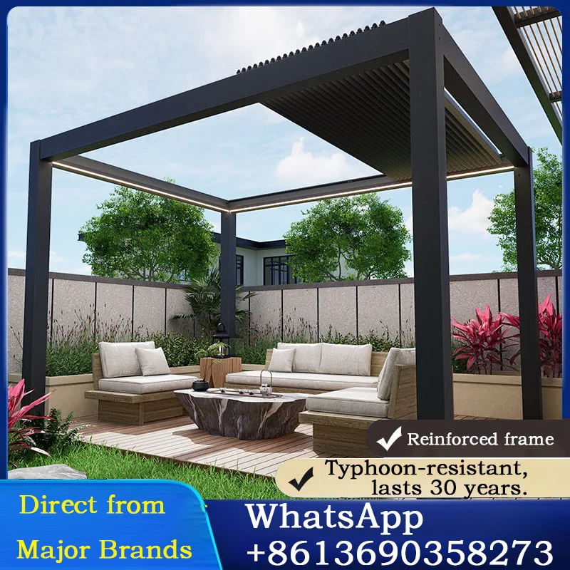 

Outdoor Garden Pergla Bioclimatic Pergolas Folding Pergola pergola canopy Garden Sauna Garden Decorations Rooftop Tent Sunroom