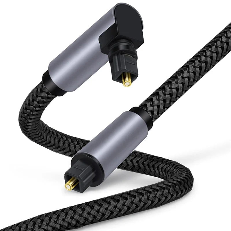 B63B-90 Degree Digital Optical Audio Cable DVD Square Head Audio Amplifier Cable For Blu-Ray Player Soundbar